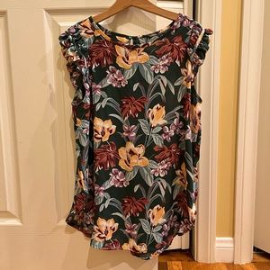 Ann Taylor Loft Floral Print Blouse Like New